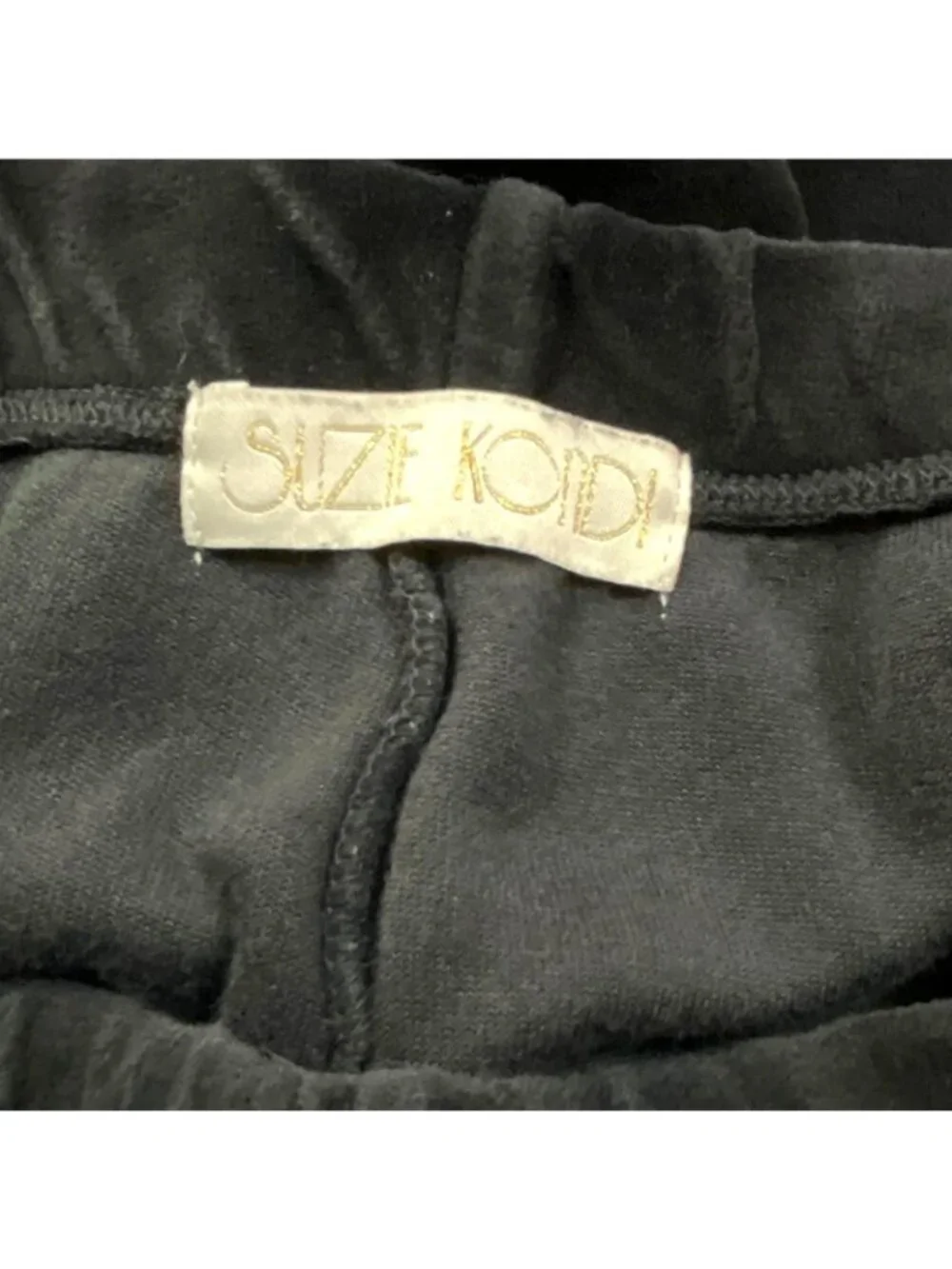 Suzie Kondi Velour Sweatpants Womens XS Black Wide Leg Elastic Waist Lounge